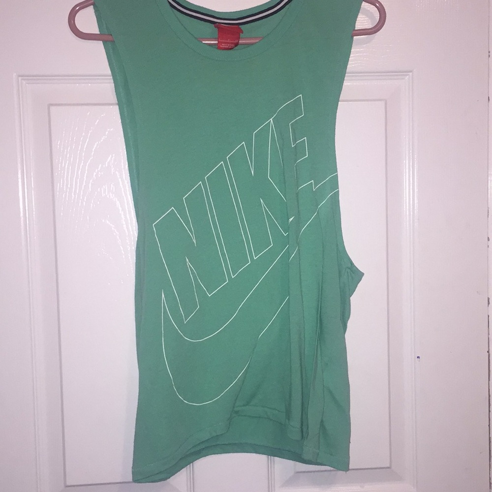 Nike Green Cutoff Shirt Tank Top